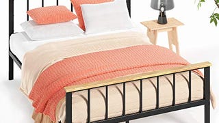 Zinus Brianne Metal and Wood Platform Bed, Queen