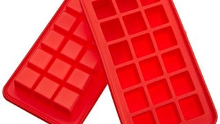 Casabella Silicone True Cube Ice Cube Tray, Set Of