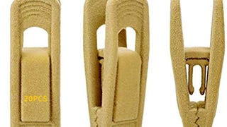 Greengoal Velvet Hangers Clips 20 Pack, Beige Pants Hangers...