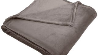 Amazon Brand – Pinzon Velvet Plush Blanket - Full or Queen,...