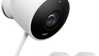 Nest Outdoor Security Camera White NC2100ES Bundle with...