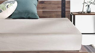 ZINUS Brock Metal and Wood Platform Bed Frame, Solid Acaciawood...