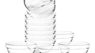 Mini 3.5 Inch Glass Bowls for Kitchen Prep, Dessert, Dips,...