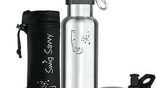 SWIG SAVVY Stainless Steel Vacuum Insulated Water Bottle,...