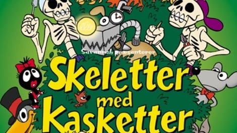 Skeletter med kasketter