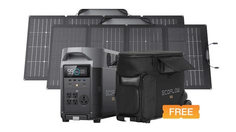 EcoFlow DELTA Pro + 2 × 220W Solar Panel + Free Bag