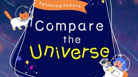 Spinning Puzzle Compare the Universe
