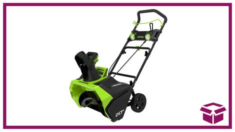 Winter Is Here! Clear the Snow Away With 53% Off a Greenworks Snow Blower