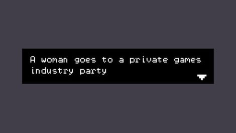 A woman goes to a private games industry party