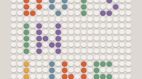 Dots in line