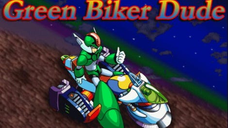 Green Biker Dude