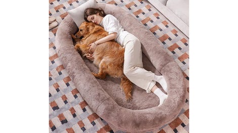 Human Dog Bed, Blanket and Storage Pocket