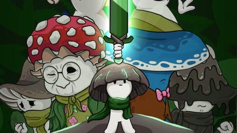 Mushroom Kid's Big Grass Sword