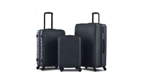 Travelhouse 3 Piece Hardshell Luggage Set Hardside Lightweight Suitcase