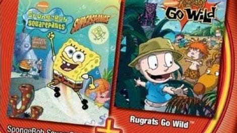 2 Games In 1: Spongebob Squarepants: Supersponge + Rugrats Go Wild 