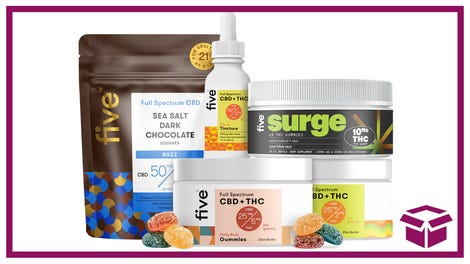 Score 35% Off Sitewide at Five CBD Including CBD Seltzers, Gummies, and More