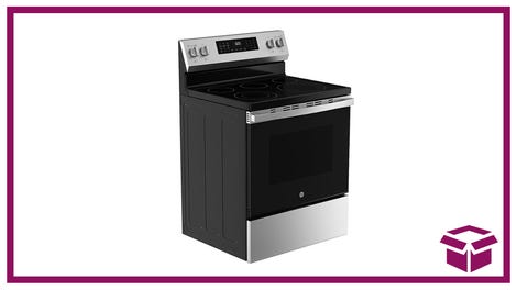 GE 5.3 Cu. Ft. Freestanding Electric Convection Range with Steam Cleaning and EasyWash Tray