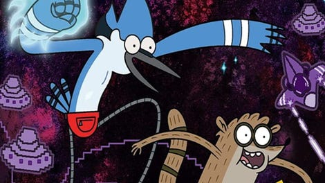 Regular Show: Mordecai and Rigby in 8-Bit Land