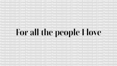 For All the People I Love
