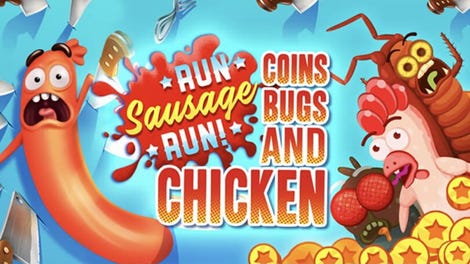 Run Sausage Run: Coins, Bugs and Chicken