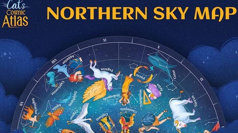 Cat's Cosmic Atlas: Northern Sky Map