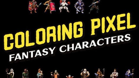 Coloring Pixel: Fantasy Characters