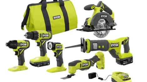 RYOBI ONE+ PCL1600K2 18V Cordless 6-Tool Combo Kit