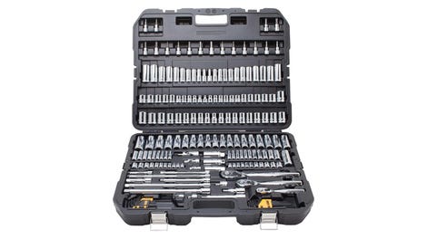 DEWALT Mechanics Tool Set, SAE and Metric, 1/2, 1/4, 3/8 Drive Sizes, 192-Piece (DWMT75049)