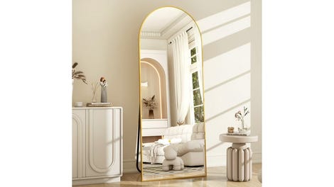 BEAUTYPEAK 64"x21" Full Length Mirror Arched Standing Floor Mirror