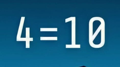 4=10