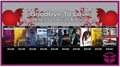 Rom-Coms? Pfft. Hit Gruv's Anti-Valentine's Sale for Action and Horror Blu-Rays