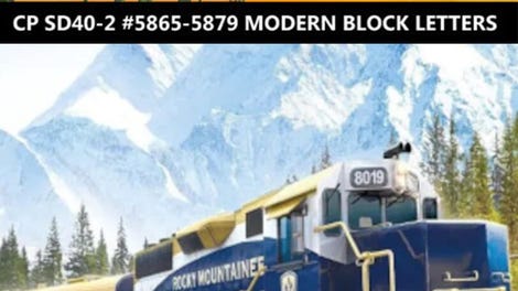 Trainz Railroad Simulator 2019: CP SD40-2 #5865-5879 Modern Block Letters