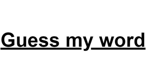 Guess My Word