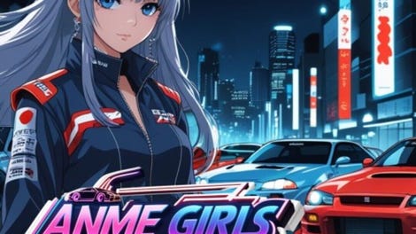 Anime Girls: JDM Car Passion Puzzle