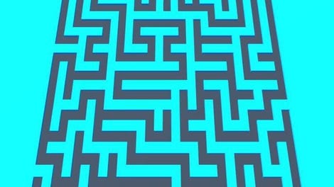 Maze with cube