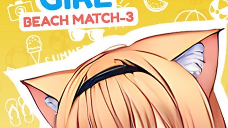 Neko Hentai Girl: Beach Match-3