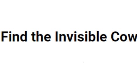 Find the Invisible Cow