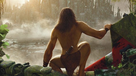 Download Tarzan Playing On The Forest Wallpaper | Wallpapers.com