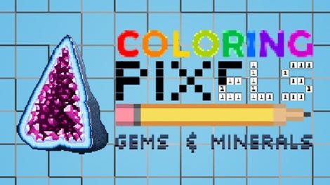 Coloring Pixels: Gems and Minerals Pack