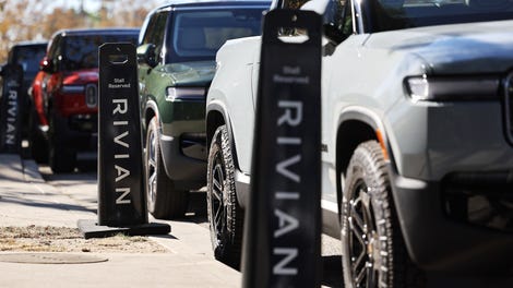 Image for Tesla, Rivian, and Lucid shares fall as Trump kicks off his anti-EV agenda