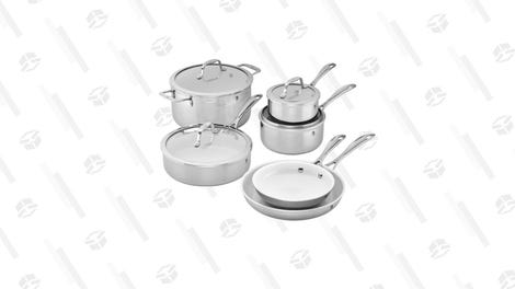 J.A. Henckels 10-Piece Stainless Steel Cookware Set