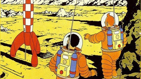 Tintin on the Moon