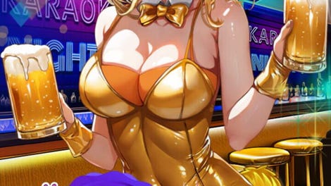 Bunny-girl with Golden Tummy