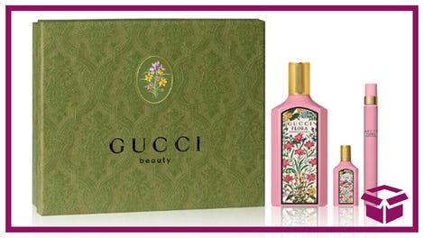Gucci Flora华丽栀子花3件套母亲节香水套装，33%折扣