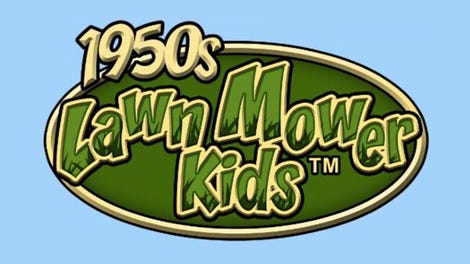 1950s Lawn Mower Kids