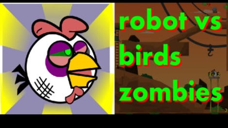 Robot vs Birds Zombies