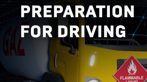 Truck Preparation For Driving VR Training