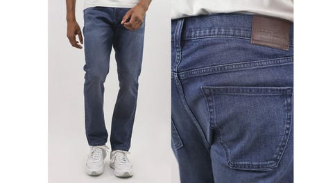 Mid Wash Straight Fit Stretch Crown Denim