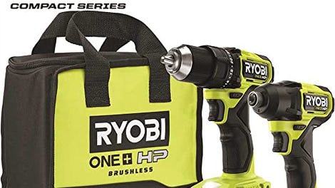 Ryobi ONE+ HP 18V Brushless Cordless Compact 1/2 in. Drill and Impact Driver Kit