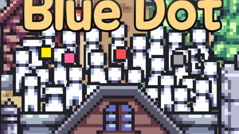 Crowded Blue Dot
